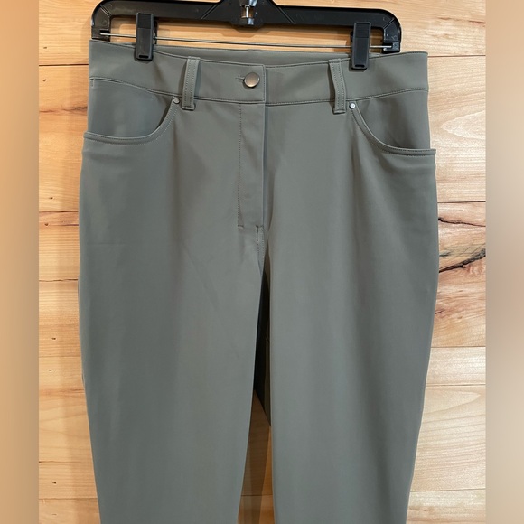 Lululemon City Sleek Slim-Fit 5 Pocket High-Rise Pant in Size 30 Grey Sage - Picture 7 of 15